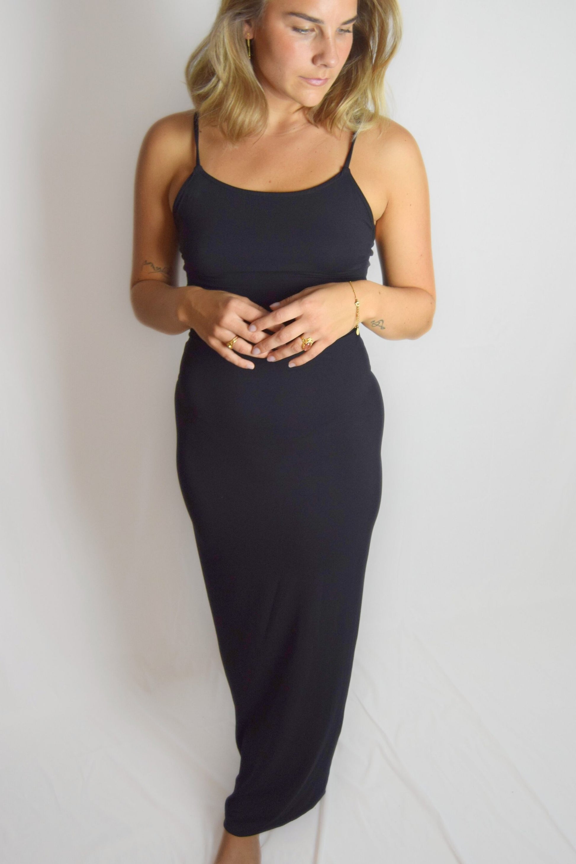 Coffee Dress - Espresso - Stropkjole